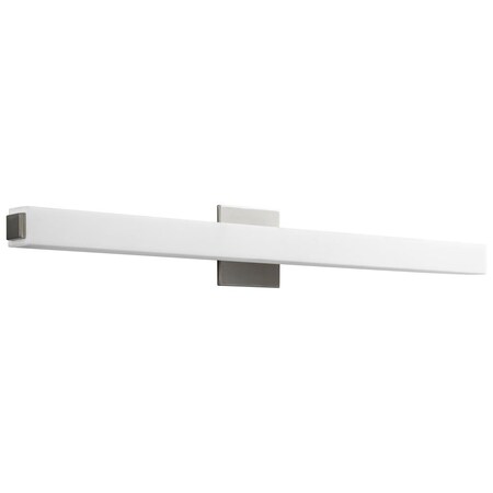 Oxygen Adelphi Vanity, 2-Light, LED, Satin Nickel, Matte White Shade, 36"W (3-555-24 42R0N) 3-555-24